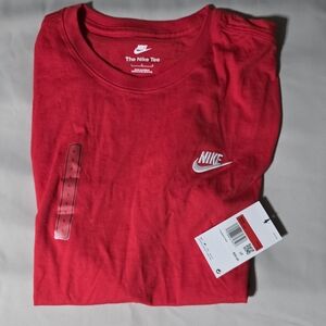 Nike Bold Red Tee with White Logo